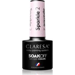 Claresa SoakOff UV/LED Color Sparkle lakier hybrydowy do paznokci odcień 2 5 g