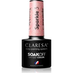 Claresa SoakOff UV/LED Color Sparkle lakier hybrydowy do paznokci odcień 3 5 g