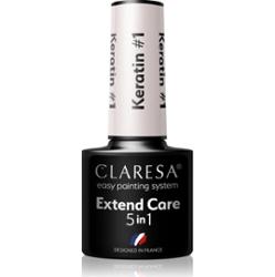 Claresa Extend Care 5 in 1 Keratin baza do paznokci hybrydowych o działaniu odżywczym odcień #1 5 g