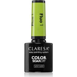 Claresa SoakOff UV/LED Color Fluo lakier hybrydowy do paznokci odcień 1 5 g