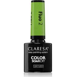 Claresa SoakOff UV/LED Color Fluo lakier hybrydowy do paznokci odcień 2 5 g