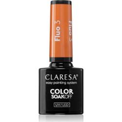 Claresa SoakOff UV/LED Color Fluo lakier hybrydowy do paznokci odcień 3 5 g
