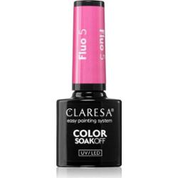 Claresa SoakOff UV/LED Color Fluo lakier hybrydowy do paznokci odcień 5 5 g