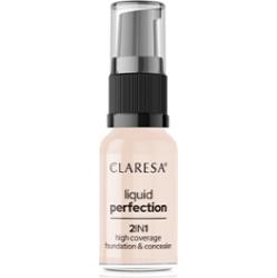 Claresa Liquid Perfection 2in1 podkład mocno kryjący odcień 101 Light 18 g