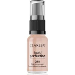 Claresa Liquid Perfection 2in1 podkład mocno kryjący odcień 104 Nude 18 g