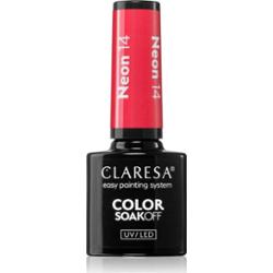 Claresa SoakOff UV/LED Color Neon lakier hybrydowy do paznokci odcień NEON 14 5 g