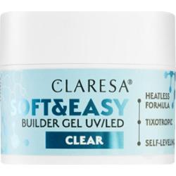 Claresa Soft&Easy Builder Gel żel podkładowy do paznokci odcień Clear 45 g