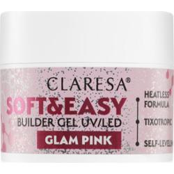 Claresa Soft&Easy Builder Gel żel podkładowy do paznokci odcień Glam Pink 12 g