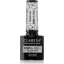 Claresa UV/LED Top Bubble top na lakier hybrydowy matowy odcień Black Mat 5 g