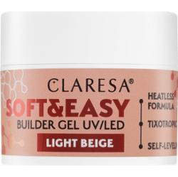 Claresa Soft&Easy Builder Gel żel podkładowy do paznokci odcień Light Beige 12 g
