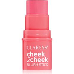 CLARESA - CHEEK 2 CHEEK - Blush Stick - Kremowy róż do policzków w sztyfcie - 5.5 g - 02 Neon Coral
