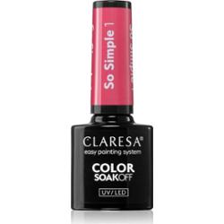 Claresa SoakOff UV/LED Color So Simple lakier hybrydowy do paznokci odcień 1 5 g