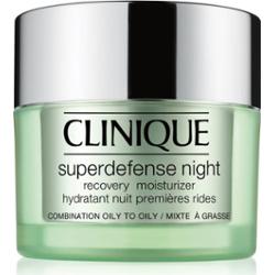 Clinique Superdefense™ Night Recovery Moisturizer nawilżający krem przeciwzmarszczkowy na noc do skóry tłustej i mieszanej 50 ml