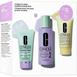 Clinique 3 Steps Skin Care Kit Skin Type 2 zestaw upominkowy do doskonałego oczyszczania skóry