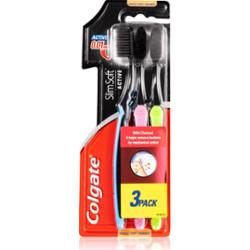 Colgate Slim Soft Active szczoteczka do zębów soft z węglem aktywnym 3 szt.