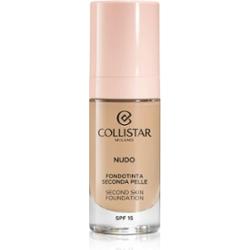 Collistar NUDO Second Skin Foundation SPF 15 rozświetlający podkład nawilżający o działaniu wygładzającym odcień 2N Beige 30 ml