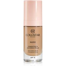 Collistar NUDO Second Skin Foundation SPF 15 rozświetlający podkład nawilżający o działaniu wygładzającym odcień 4N Sabbia 30 ml