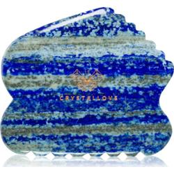 Crystallove Lapis lazuli CONTOUR GUA SHA – płytka do masażu twarzy gua sha z lapisu lazuli Masaż 1 ct Damski