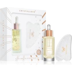 Crystallove Clear quartz crystalized set – serum do twarzy z kryształem górskim i płytka do masażu gua sha Zestawy do pielęgnacji twarzy 1 ct