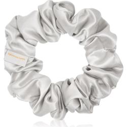 Crystallove Silk Scrunchie jedwabna gumka do włosów Silver 1 szt.