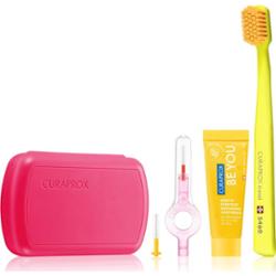 Curaprox Travel Set zestaw podróżny do zębów, języka i dziąseł Magenta