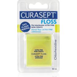 Curasept Dental Floss Ultra Fine Unwaxed niewoskowana nić dentystyczna ze środkiem antybakteryjnym 50 m