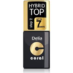 Delia Cosmetics Coral Nail Enamel Hybrid Gel top na lakier hybrydowy 11 ml
