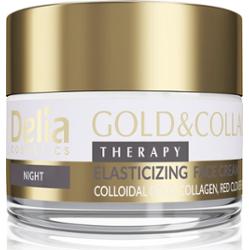Delia Cosmetics Gold & Collagen Therapy krem na noc zwiększa sprężystość skóry 50 ml