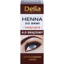 Delia Cosmetics Henna farbka do brwi odcień 4.0 Brown 2 g + 2 ml