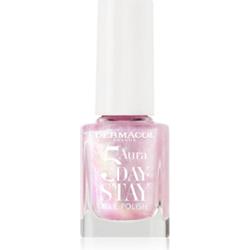 Dermacol 5 Day Stay Aura długotrwały lakier do paznokci z perłowym blaskiem odcień 68 Rose Whisper 11 ml