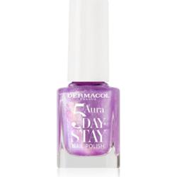 Dermacol 5 Day Stay Aura długotrwały lakier do paznokci z perłowym blaskiem odcień 70 Amethyst 11 ml