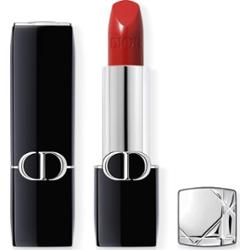 DIOR Rouge Dior szminka trwała flakon napełnialny odcień 743 Rouge Zinnia Satin 3.5 g