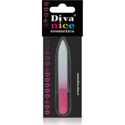 Diva & Nice Cosmetics Accessories szklany pilniczek do paznokci mały Pink 1 szt.