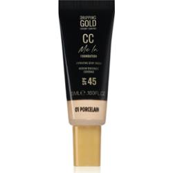 Dripping Gold CC Me In Mini Trial lekki podkład SPF 45 odcień Porcelain 01 5 ml