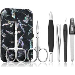 DuKaS Premium Line Solingen 126 zestaw do manicure + etui Silver Birds