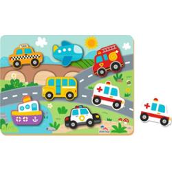 2Kids Toys Shape Puzzles układanka edukacyjna Traffic 12m+ 8 szt.