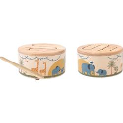 2Kids Toys Wooden Drum Safari zabawka muzyczna 18m+ 1 szt.
