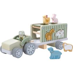 2Kids Toys Wooden Car with Animals zestaw zabawek z drewna 2y+ 10 szt.
