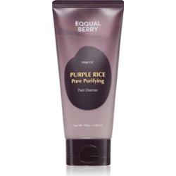 EQQUALBERRY Purple Rice Pore Purifying Pack Cleanser pianka dogłębnie oczyszczająca z efektem złuszczającym 130 g