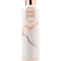 Equa Mismatch szklana butelka na wodę + osłona ze sztucznej skóry kolor Lava 750 ml