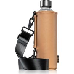 Equa Mismatch Crossbody szklana butelka na wodę + etui kolor Maple 750 ml
