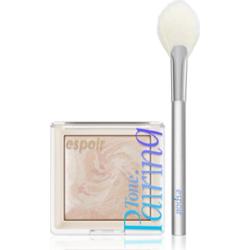 espoir Tone Pairing Highlighter rozświetlacz do twarzy i okolic oczu z pędzelkiem odcień Seashell 9.6 g