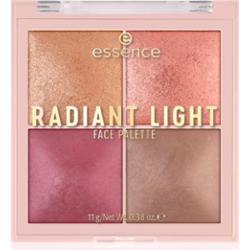 essence Radiant Light paleta rozświetlaczy i róży do policzków odcień Signature Light 11 g