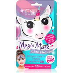 Eveline Cosmetics Magic Mask Cute Unicorn głęboko oczyszczająca maska w płacie 3D 1 szt.