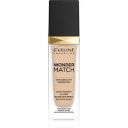 Eveline Cosmetics Wonder Match długotrwały podkład w płynie z kwasem hialuronowym odcień 10 Light Vanilla 30 ml