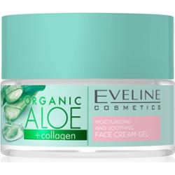 Eveline Cosmetics Organic Aloe+Collagen aktywny intensywnie nawilżający żel-krem o działaniu uspokajającym 50 ml