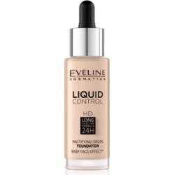 Eveline Cosmetics Liquid Control podkład w płynie z pipetą odcień 002 Soft Porcelain 32 ml