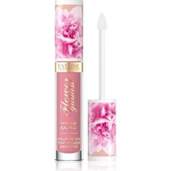 Eveline Cosmetics Flower Garden kremowy błyszczyk z kwasem hialuronowym odcień 01 Delicate Rose 4.5 ml