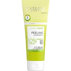 Eveline Cosmetics Clean Shot 10% Complex of AHA, BHA and PHA delikatny peeling przeciw niedoskonałościom skóry 75 ml