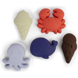 FILIBABBA Silicone Sand Toys Blue Mix zabawka do wody 5 szt.